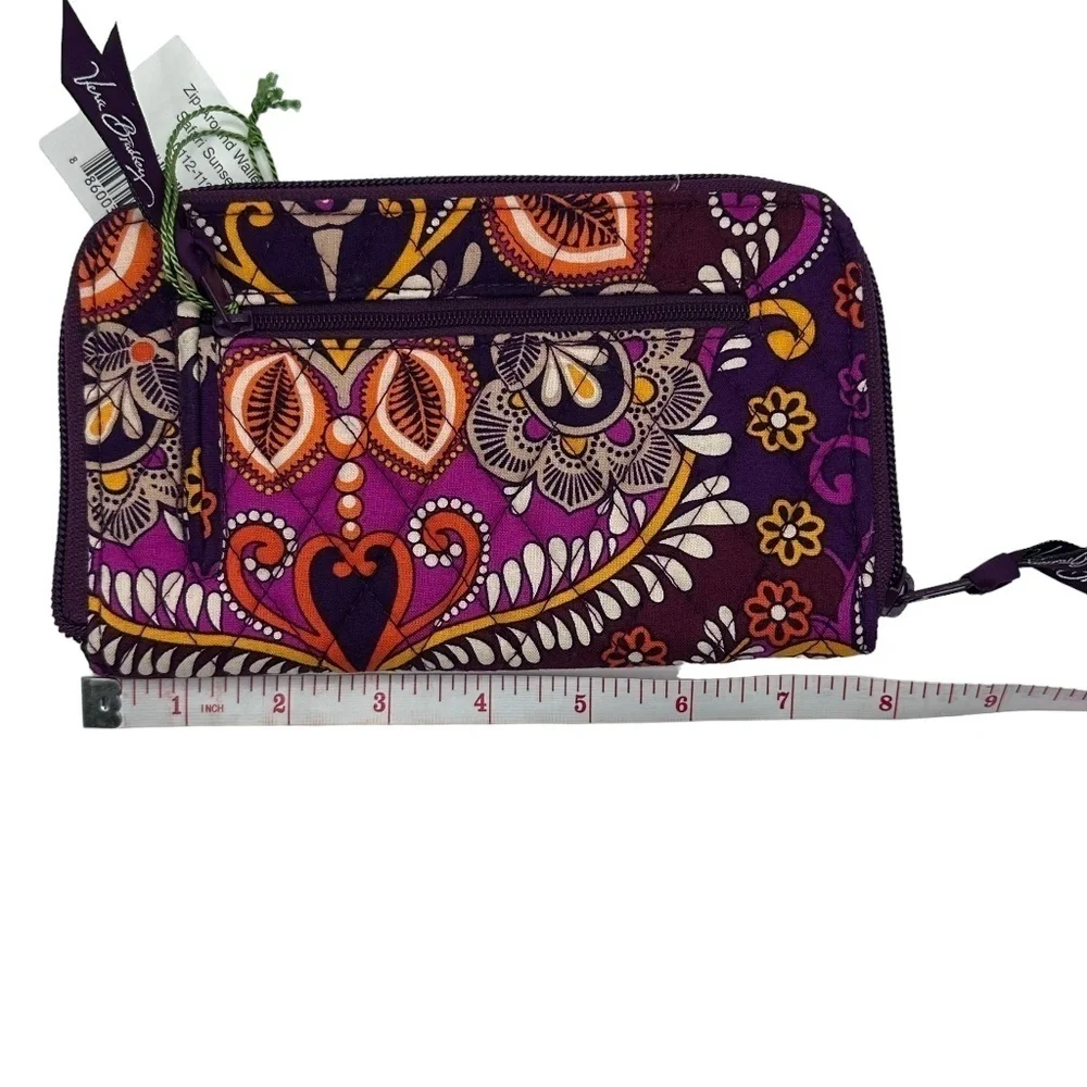Vera Bradley Zip Around Safari Sunset Wallet - Picture 5 of 7